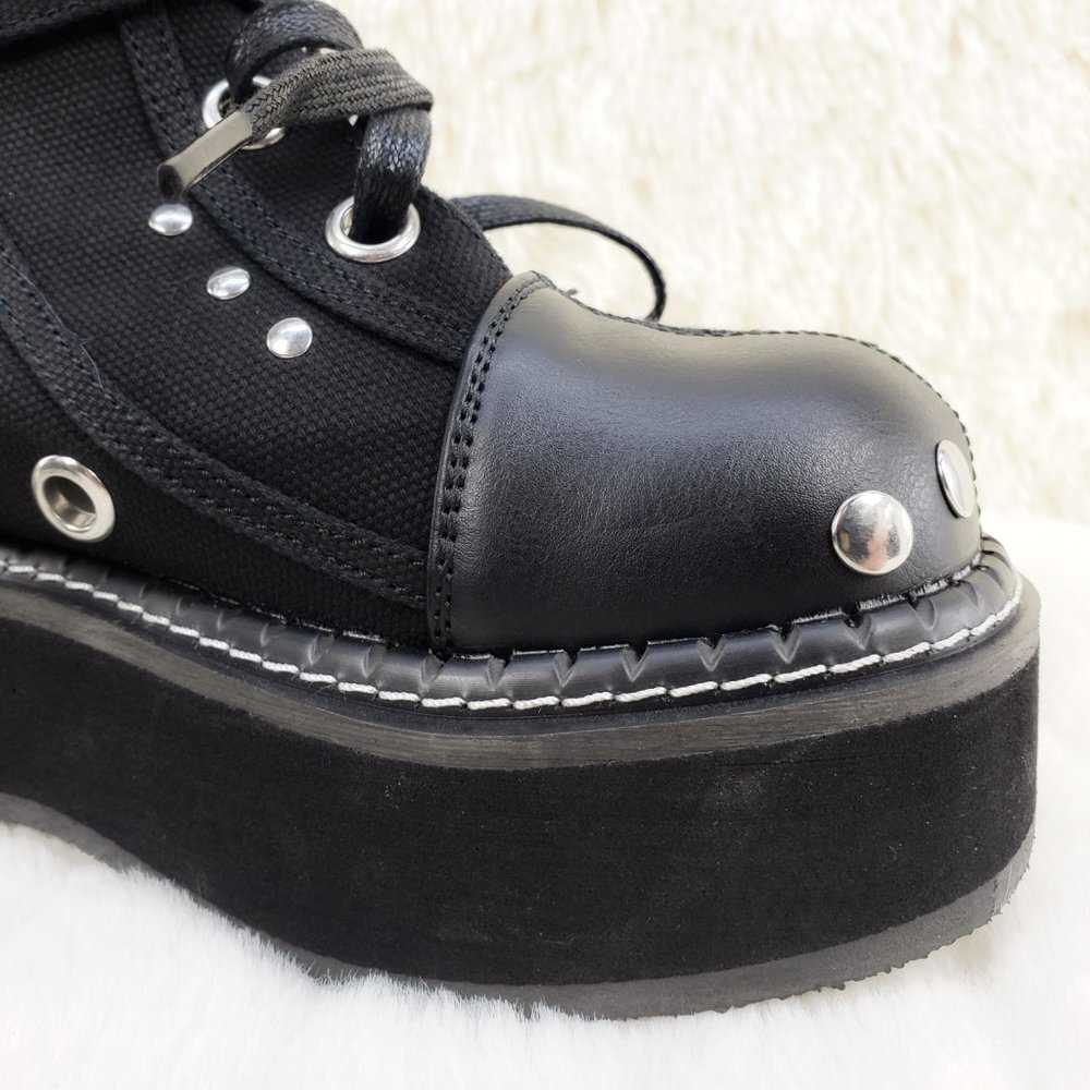 Emily Cut Out Platform Sandal Boots Goth Punk Ankle Boots - Picture 14 of 15